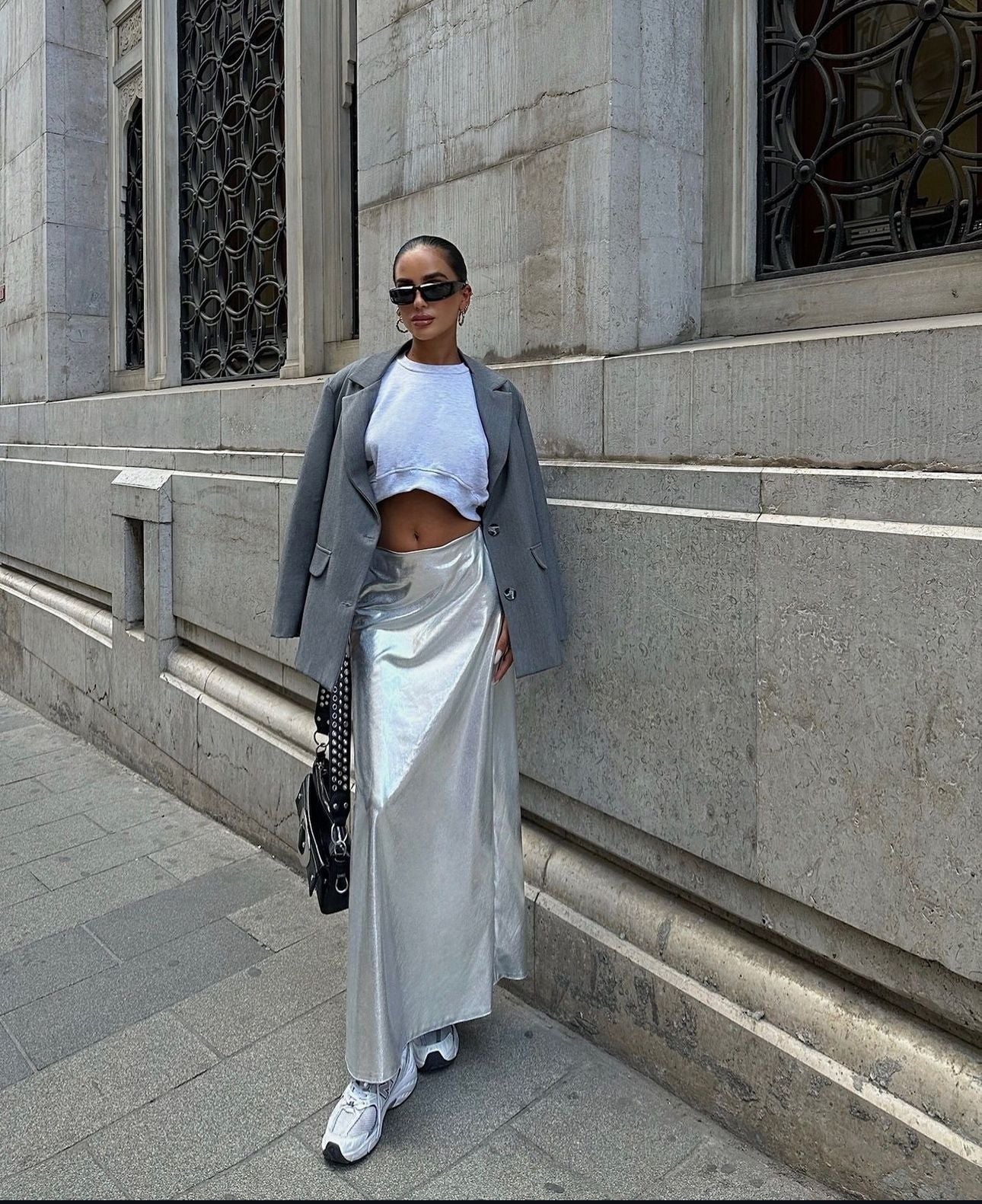 Reflective Maxi Skirt