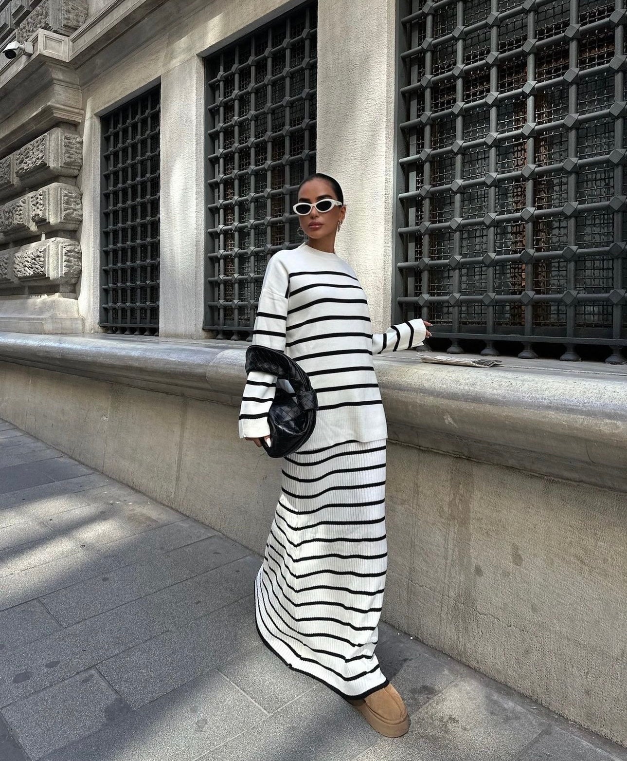 Striped Elegance Maxi Dress