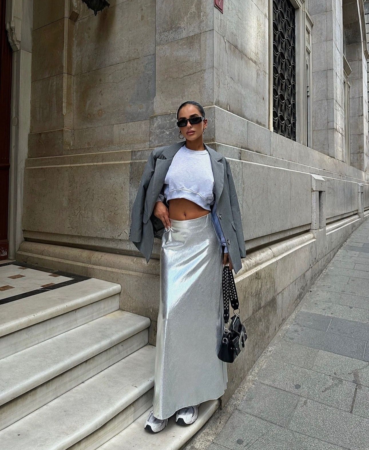 Reflective Maxi Skirt