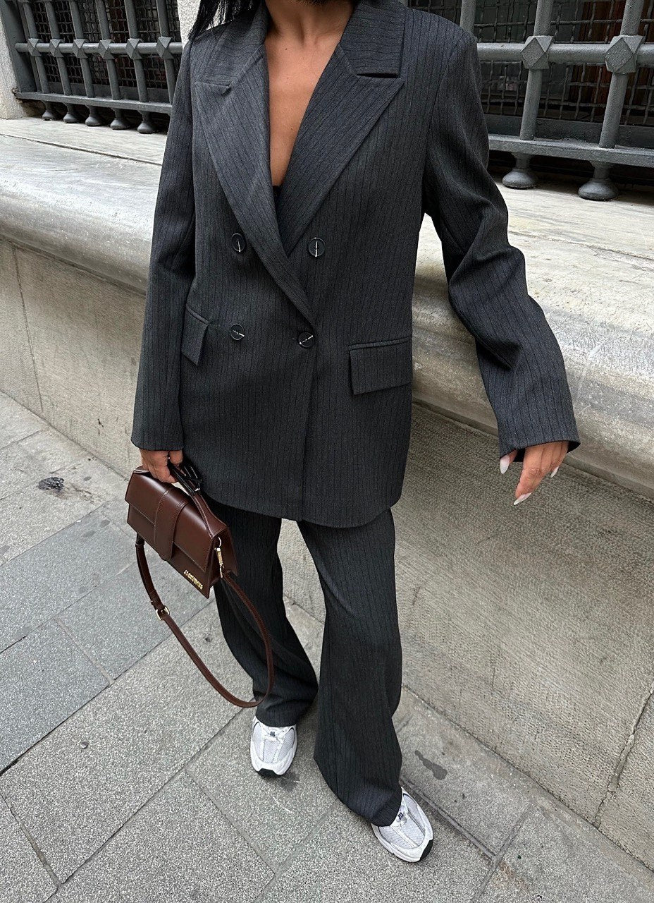 Executive Anthracite Pinstripe Suit