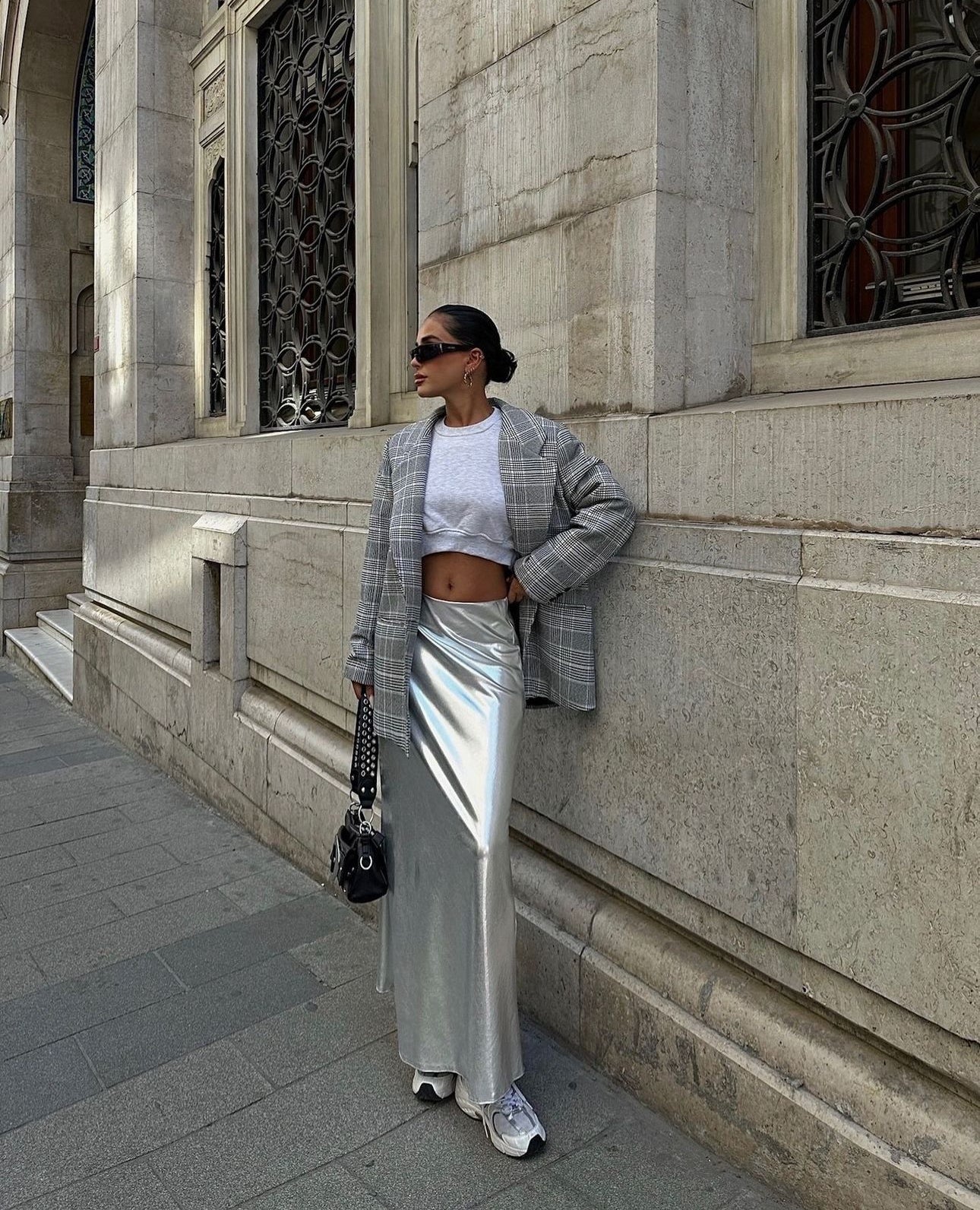 Reflective Maxi Skirt